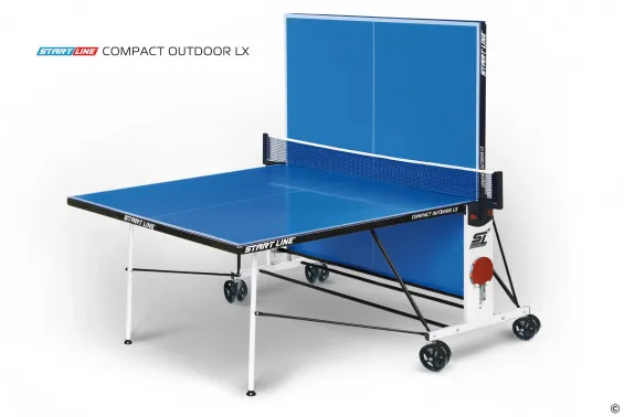 Стол теннисный Compact-2 LX Всепогодный, синий