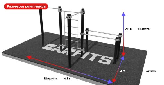 ДВА ТУРНИКА, БРУСЬЯ, ШВЕДСКАЯ СТЕНКА СВС-29